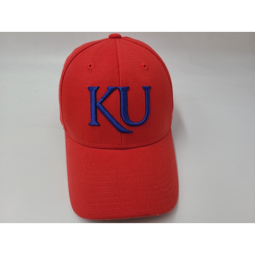 University of Kansas Jayhawks Reebok Heisman Flex Fitted OSFA Hat Cap NCAA‎ Red
